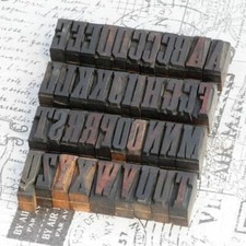 A-Z alphabet 32 mm letterpress