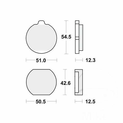 Trw brake pads - trw, front