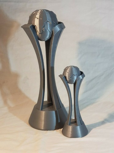 Football trophy silver - , 21cm
