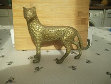 Vintage Brass Cheetah Leopard