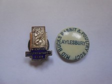 Wickford  and Aylesbury  two different rabbit and poultry club badges