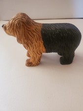 Hand Carved Wooden Old English Sheepdog Figurine 13cms Long