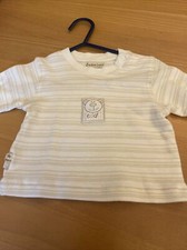 baby boys clothes 3-6 months Babaluno Cream Tan Striped Cotton Long Sleeve Top