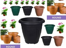 Plastic Round Venetian Plant Planter Flower Pot Grow Container Water Garden New