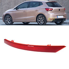 For Seat Ibiza Hatchback 2017-2021 Red Lens Rear Bumper Reflector Assembly Left