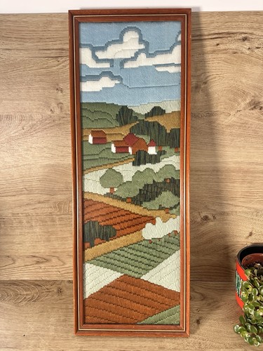 Vintage framed woolwork - vintage,