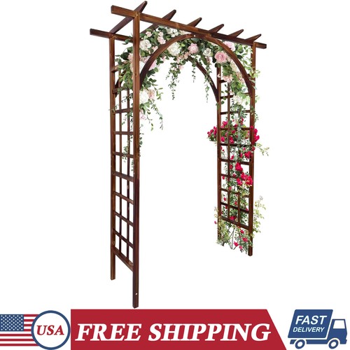 7ft wooden garden - wooden, arbor