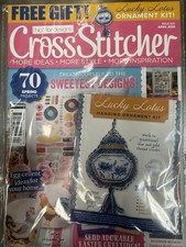 Cross Stitcher magazine April 2025 Garden Sampler, Easter, Sweets + Ornament Kit