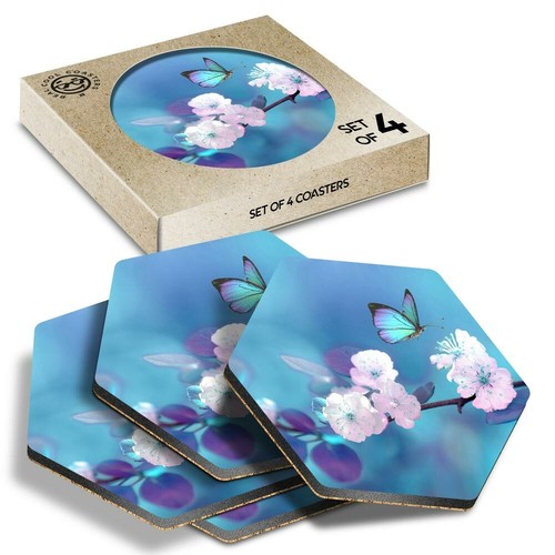 Hexagon coasters pretty - -,