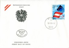 1995 Austria. Entry into EU. SG 2389 FDC. Ersttag. Flag