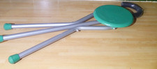 Trio Folding Walking Shooting Stick Seat Stool Green 83cm High Seat 50cm High