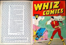 DC COMICS FAMOUS FIRST EDITION  F-4 GD WHIZ COMICS #1 REPRINT TREASURY SIZE 1974
