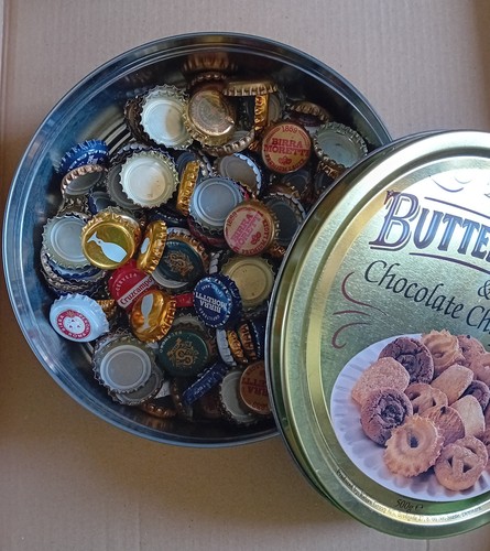 200 used metal crown caps - used,