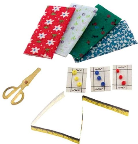 Dolls house dressmaking set - dolls,