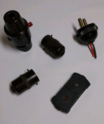 Bakelite plug and light - plug,