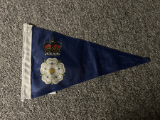 Vintage RARE Royal Yorkshire Yacht Club Pennant Burgee 8x13 Inches, Printed