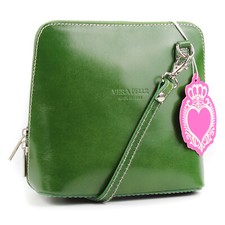 Vera Pelle Cross Body Bags for Women Genuine Italian Leather Shoulder Handbag