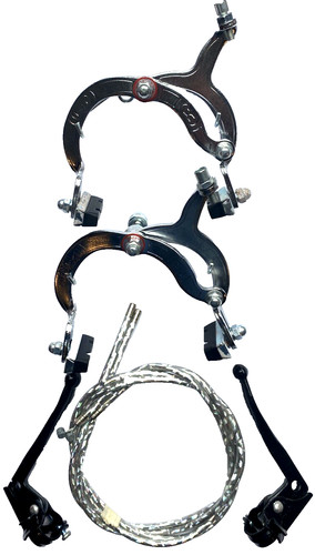 Pair silver brake - brake, calipers