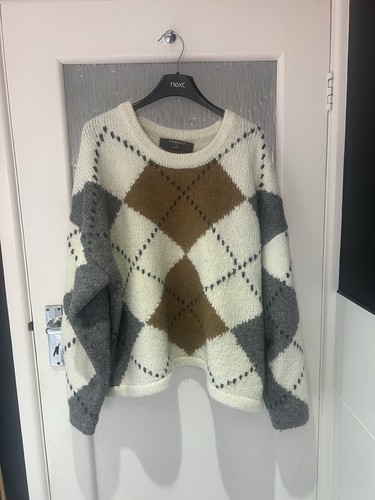Ladies chunky knit - knit, argyle