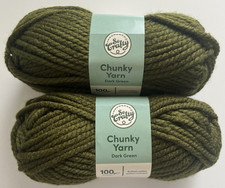 Dark green 2 x 100g balls So Crafty chunky yarn 200g chunky wool knitting NEW