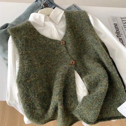 Women knit vest - women, tank