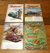 4 Vintage The Autocar Magazines - 1951 (3) and 1955 (1)