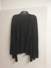Black open front cardigan