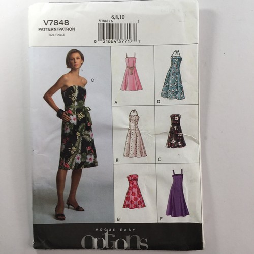 Vogue 7848 strapless halter - vogue,