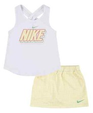 NIKE Little Girls Tank Top and Scooter, 2 Piece Set Yellow Size 6X