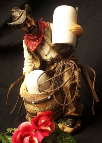 Resin rugged cowboy salt and - cowboy,