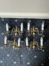 4x antique brass 2 arm wall