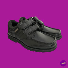 KANGOL Harrow Leather Shoes, Hoop and Loop, Padded Ankles, UK 5.5/EU 38.5/US 6Y