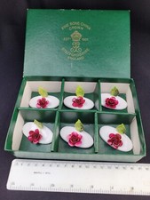 Boxed Crown Staffordshire Bone China Placeholders for Dinner Parties x6
