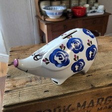 Vintage Arthur Wood Hand-Painted Piggy Bank / Money Box – Great Shape! – 