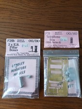 Two Langley OO/HO  Scale Models: F31 Telephone Box and F24b ER Pillar Boxes
