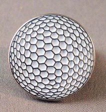 WHITE GOLF BALL ENAMEL PIN