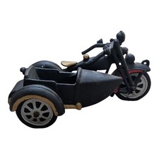 Toy Harley-Davidson Motorcycle , With Sidecar. Antique, Cast Iron.