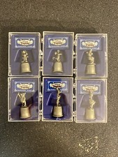 Set of 6 Walt Disney Treasures Pewter Thimble Figures Goofy Mickey Minnie