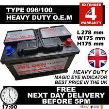 VW PASSAT 1.9 TDI DIESEL CAR BATTERY 096 100 12V HEAVY DUTY SEALED 24HR DEL