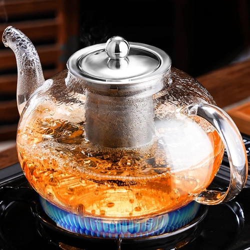 Glass teapot stovetop - teapot,