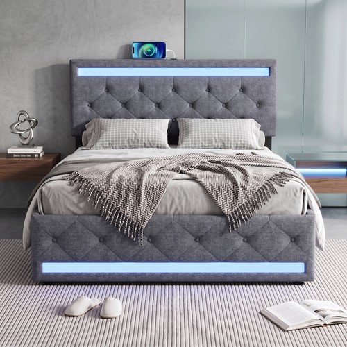 4ft6 double frame bed - double,