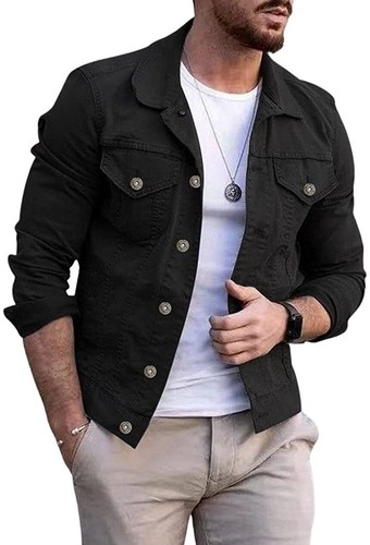 Men denim jacket casual - men's,