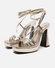 Zara metallic block heel - block,