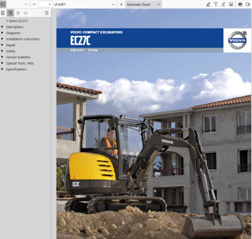 Volvo ec27c mini - mini, excavator