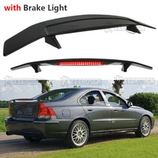 For Volvo S40 S60 S90 52" Rear Trunk Spoiler Wing Matte Black Racing Brake Light