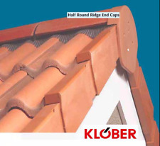 Ridge End Cap Klober Terracotta Apex Cover  Half Round Box of 10 Roofing