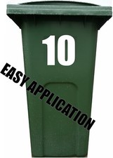 4x Wheelie Bin House Number