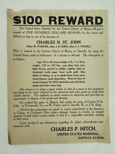 1910 antique 100 reward - 1910,