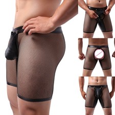 Fashionable Mens Open Butt Boxer Shorts Crotchless Hot Pants Underwear