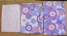 Vintage 70's St Michaels Purple Flower Duvet Cover 3 x Pillow Cases Purple Sheet